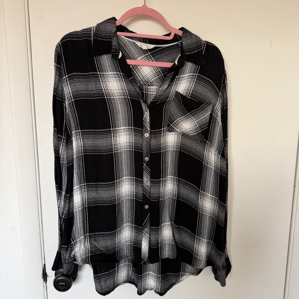 Krazy Kat Black and White Herringbone Pattern Size Large
